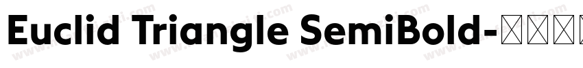 Euclid Triangle SemiBold字体转换